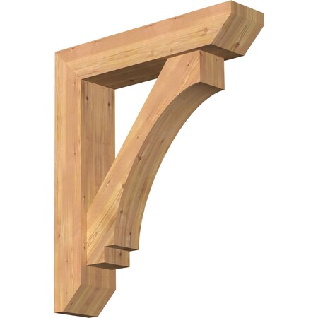 Ekena Millwork Imperial Slat Smooth Bracket w/ Offset Brace, Western Red Cedar, 7 1/2"W x 34"D x 40"H BKT0806X34X40IMP06SWR
